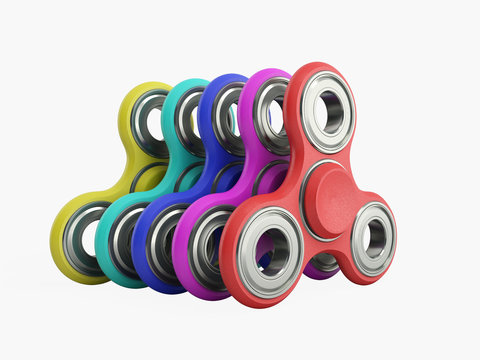 Hand Spiners 3d render on white background