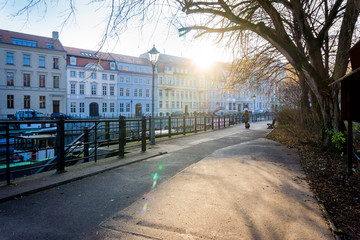 Typical Street view in Berlin with a population of approximately 3.5 million people.