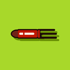 flat vector icon design collection flying bullet with speed in sticker style