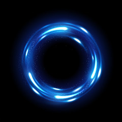 Rotating blue shiny with sparks. Suitable for product advertising, product design, and other.