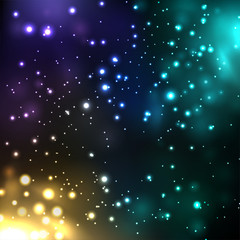 Abstract sparkling colorful light effects. Suitable for product advertising, product design, and other.