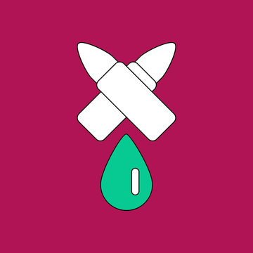 crossed bullets green blood drop clip art preview