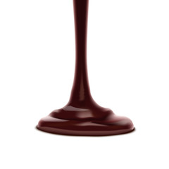 melted chocolate pouring on white background vector isolated illustration