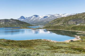 Naklejka na ściany i meble lake in national park in norway