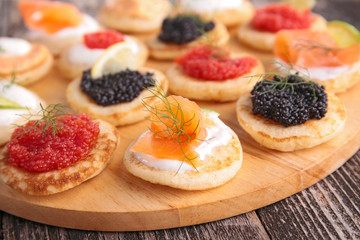 assortment of canape