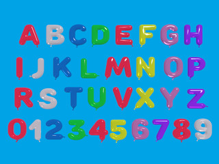 3D Balloon  alphabet