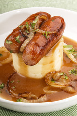 fine irish dinning with banger and mash