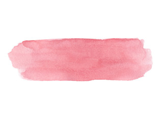 Hand painted pink watercolor texture isolated on the white background. Usable for cards, invitations and more.