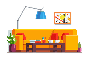 Office waiting room or home living room interior