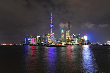 Obraz premium Shanghai world financial center skyscrapers