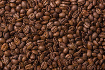 Roasted coffee beans background