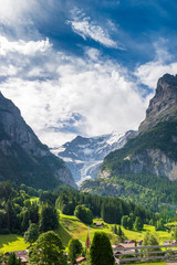 Blick auf den Unterer Grindelwaldgletscher, Grindelwald, Berner Oberland