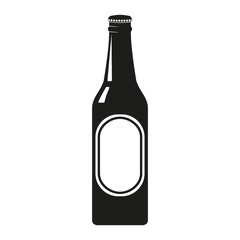 Beer bottle. Flat design.Vector.