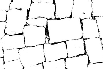 Antique brick wall texture. Grunge old stone packground. Vector pattern.