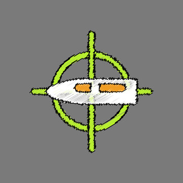 recommend clip art: flat shading style icon aim on bullet