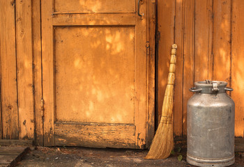Broom in front of the door - 167807188