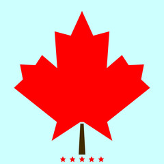 Maple leaf  it is color icon .