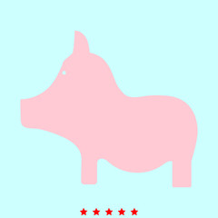 Pig  it is color icon .