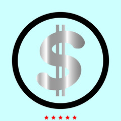 Dollar in the circle  it is color icon .