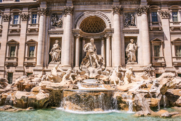 Fototapeta na wymiar Trevi Fountain (Italian: Fontana di Trevi), Rome, Italy, Europe.