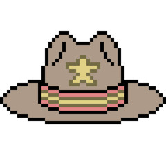 Fototapeta premium vector pixel art hat