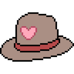 vector pixel art hat