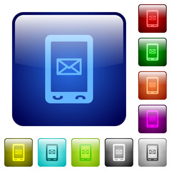Unread SMS message color square buttons
