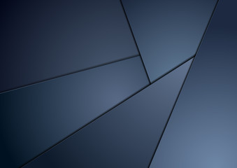 Dark blue abstract tech material background
