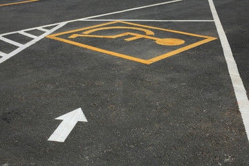 Fototapeta premium parking lot for handicapped person