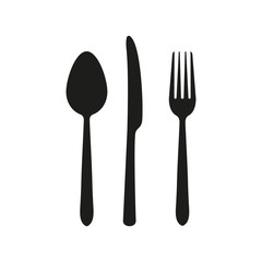 Fork, knife, spoon. Vector.