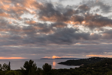 Fototapeta premium Sunrise on the islands of the Levant in the Mediterranean