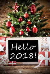 Christmas Tree With Hello 2018