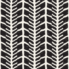 Seamless pattern with hand drawn brush strokes. Ink doodle illustration. Geometric monochrome vector pattern.