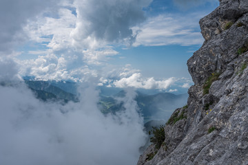 Fototapeta na wymiar The mountains of Alps in Bavaria, Germany