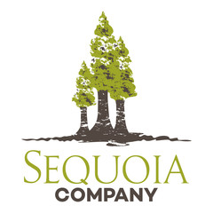 sequoia logo - obrazy, fototapety, plakaty