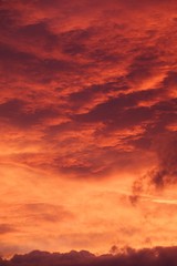 red sunrise cloudscape