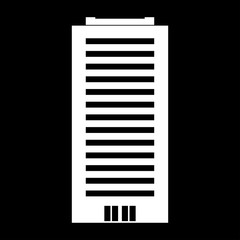 Building white color icon .