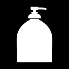 Bottle of liquid soap white color icon .