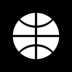 Basketball ball white color icon .
