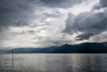 Clouds in the fjords of Norway