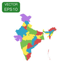 India map icon. Business cartography concept India pictogram. Vector illustration on white background.