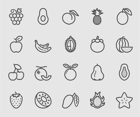 Fruit line icon