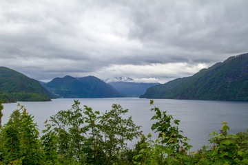 Fototapeta na wymiar Norwegian nature with a fjord