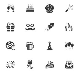 Party time icons set