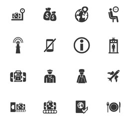 Travel icons set