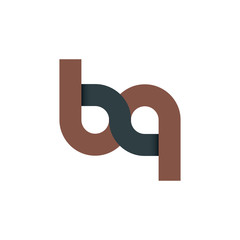 Initial Letter BQ Rounded Lowercase Logo