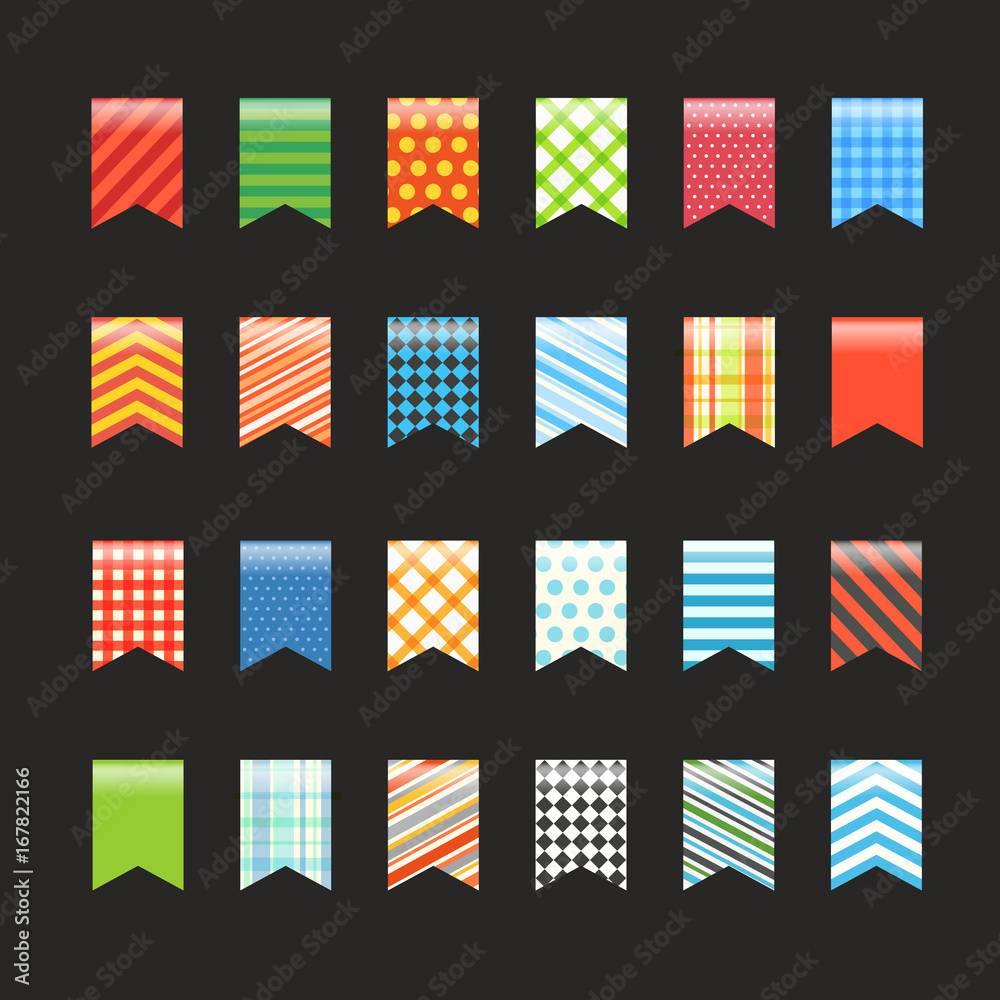 Poster Different color flags collection