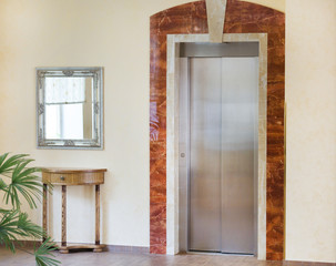 The doors of modern elevator
