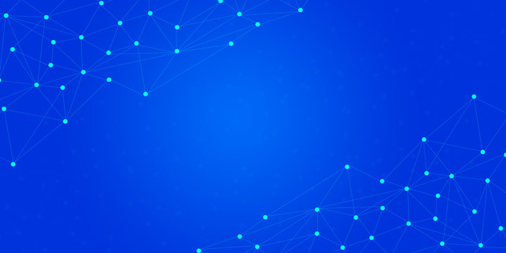 Blue Connecting Lines Background Wallpaper. 3D Rendering