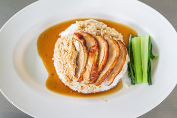 Chinese roast duck, sliced restaurant presentation, Asian food